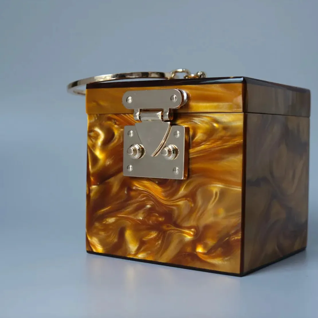 Maysen Marble Pearlescence Mini Box Tote