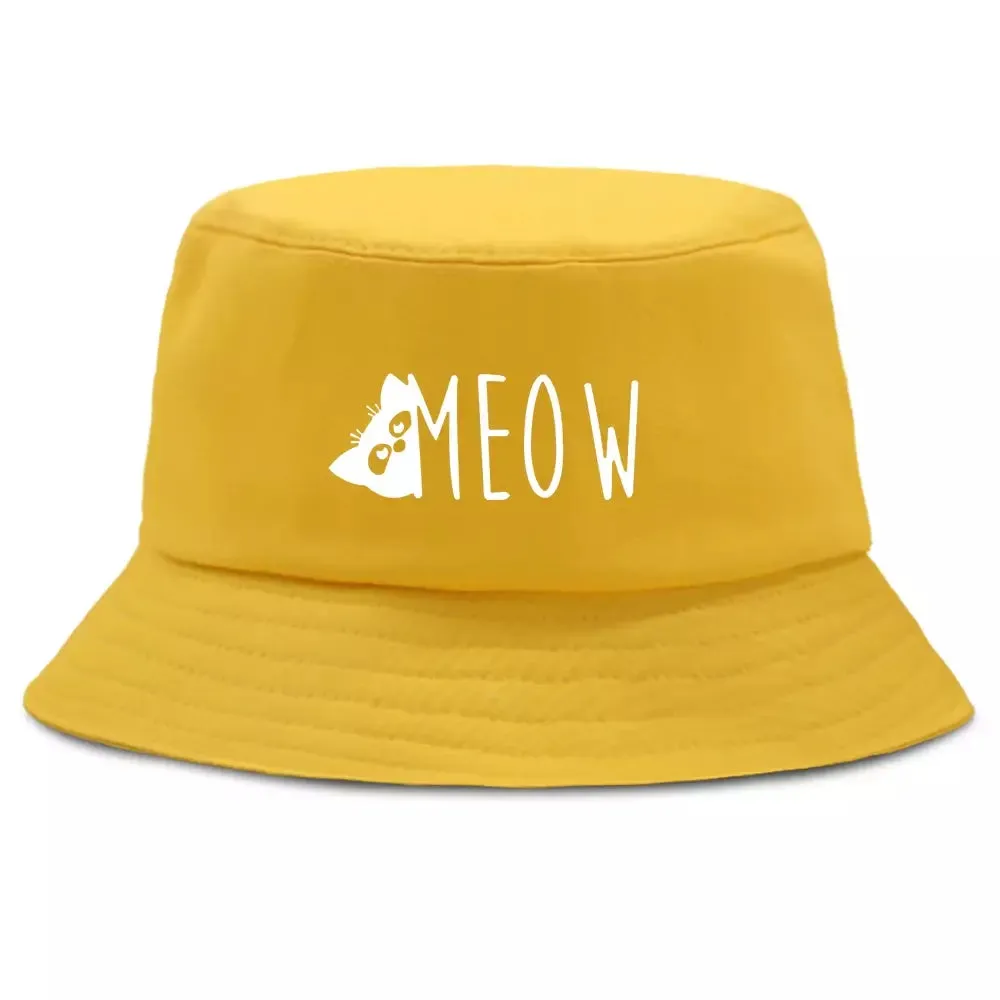 Meow Cotton Bucket Hat