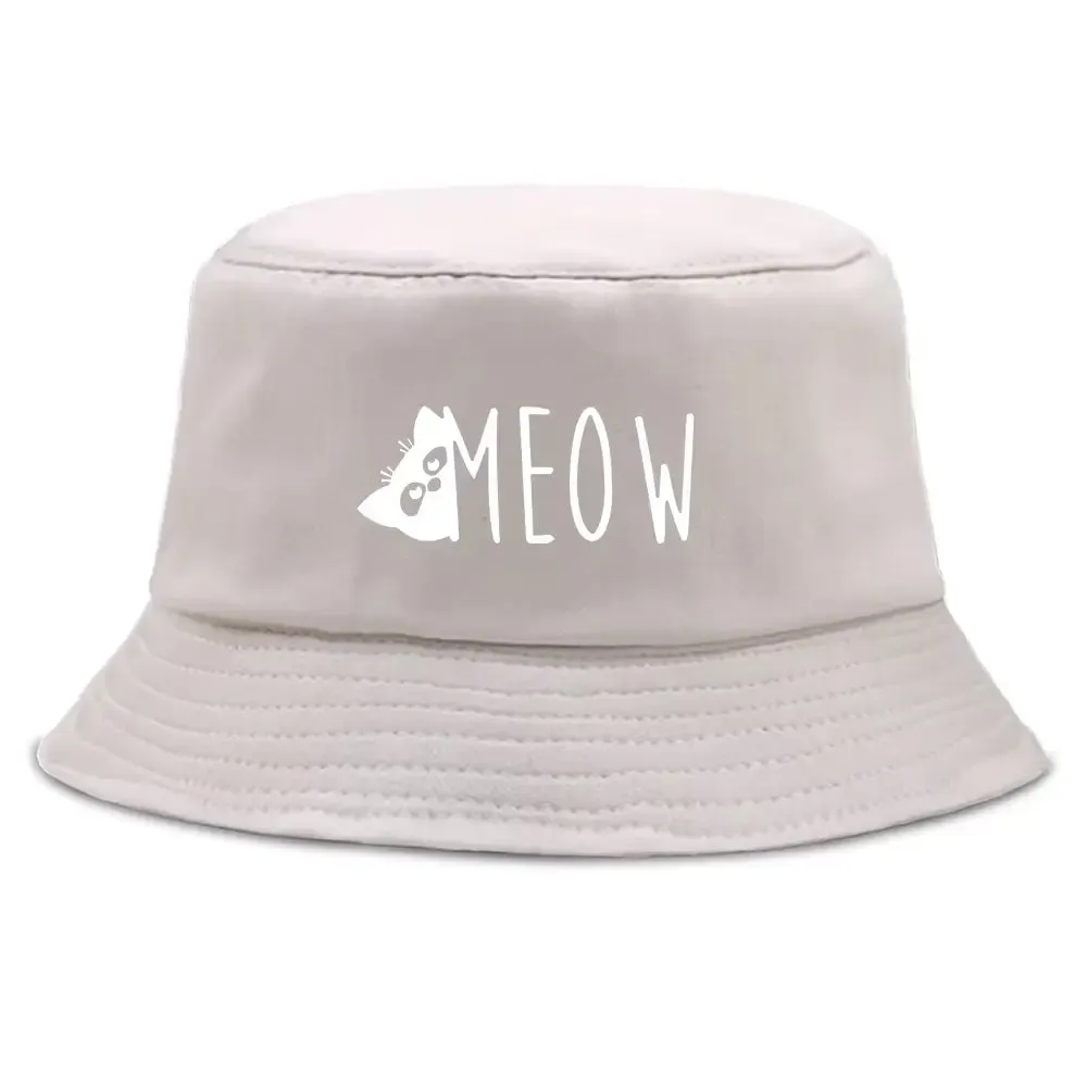 Meow Cotton Bucket Hat