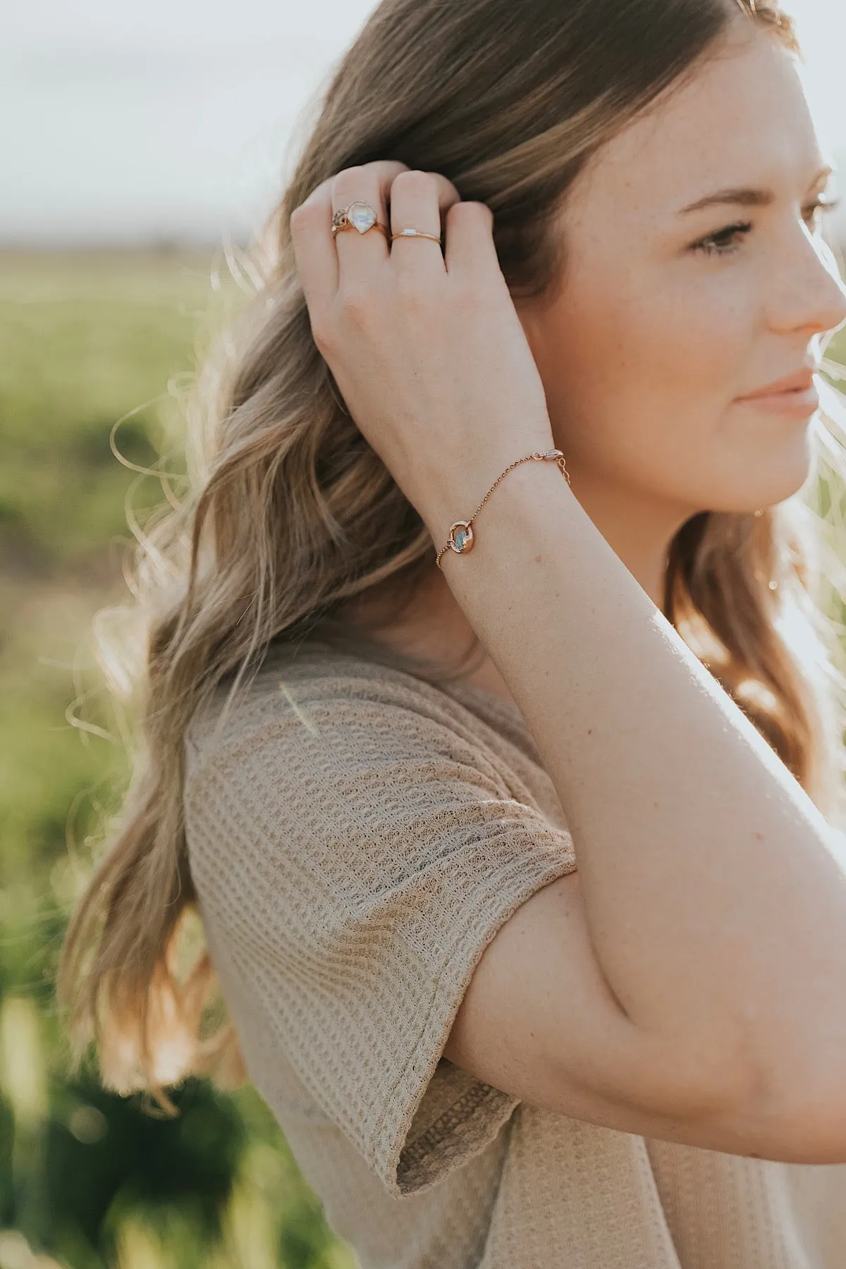 Mini April   Angel Stackable Ring