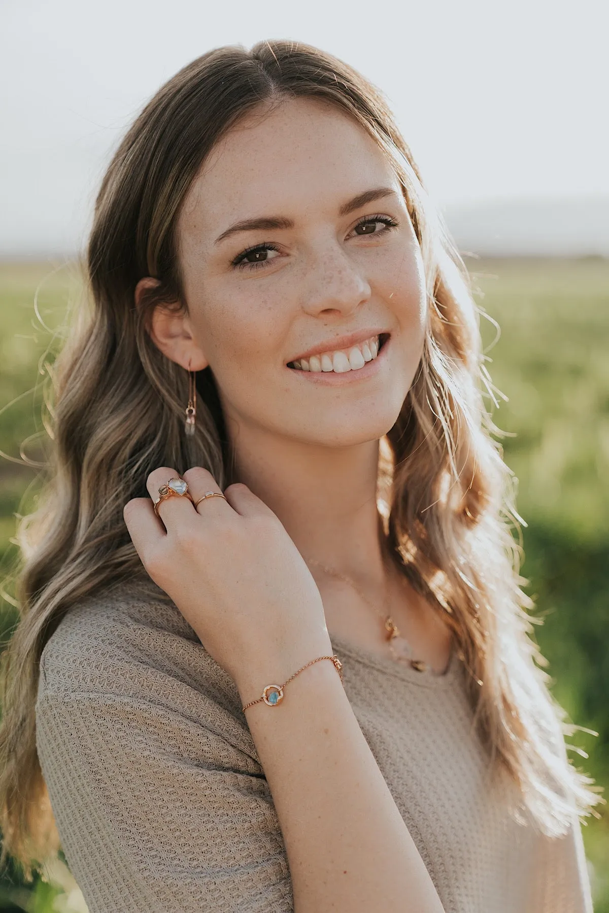 Mini April   Angel Stackable Ring