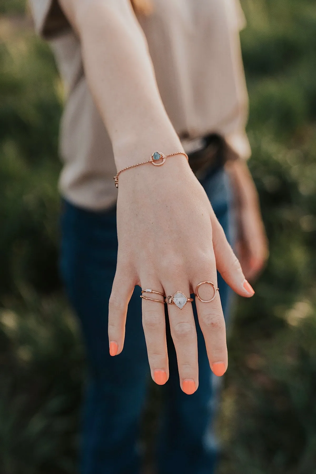 Mini April   Angel Stackable Ring