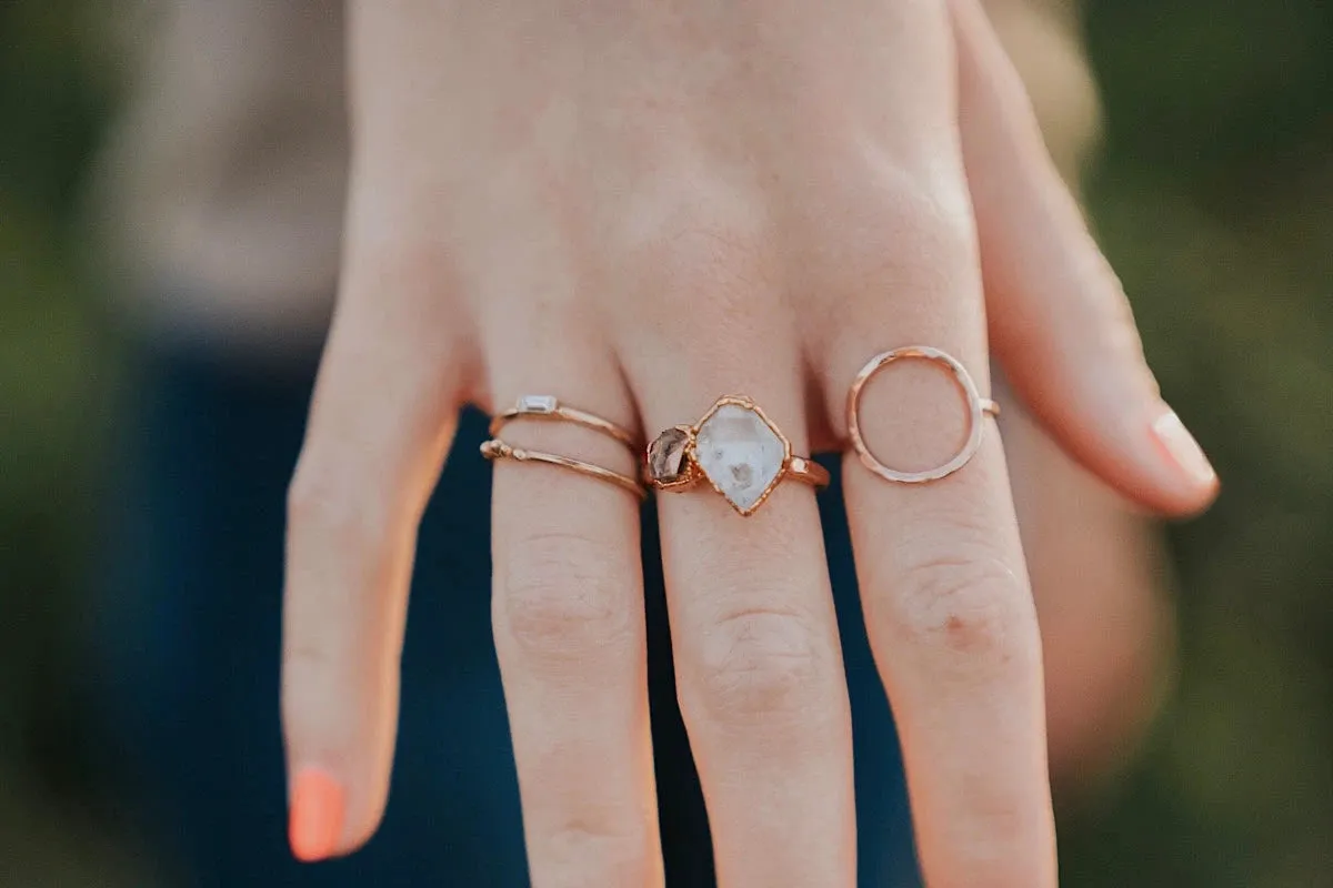 Mini April   Angel Stackable Ring