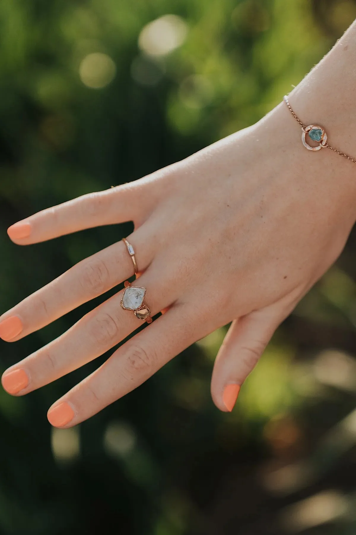 Mini April   Angel Stackable Ring