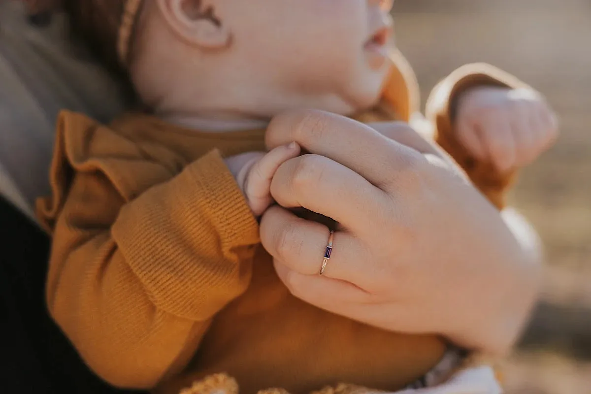 Mini February Stackable Ring