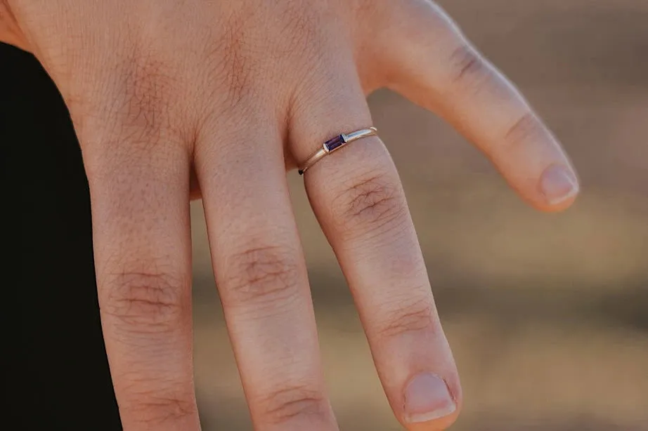 Mini February Stackable Ring