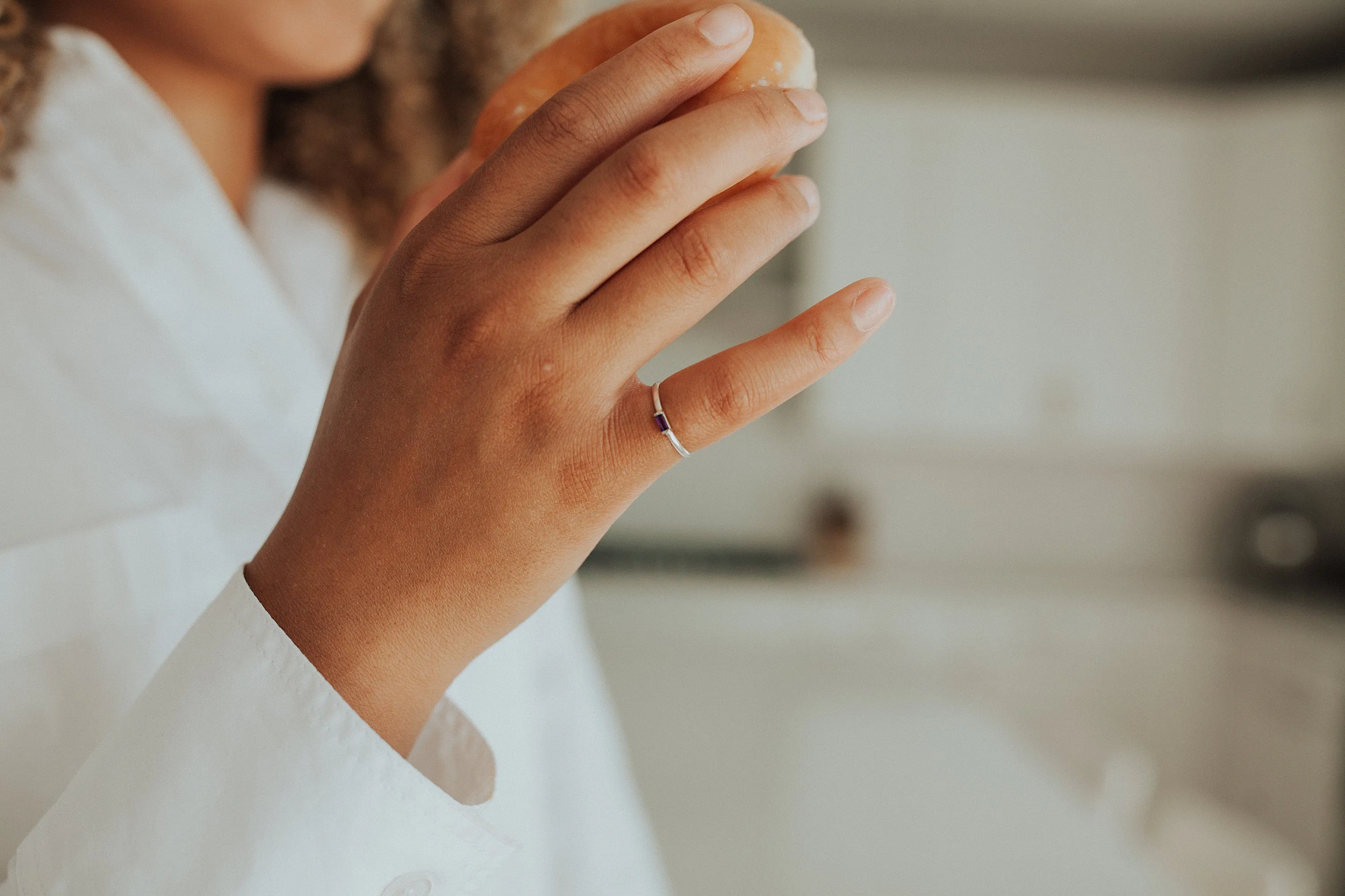 Mini February Stackable Ring