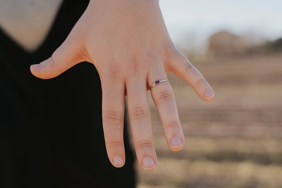 Mini February Stackable Ring
