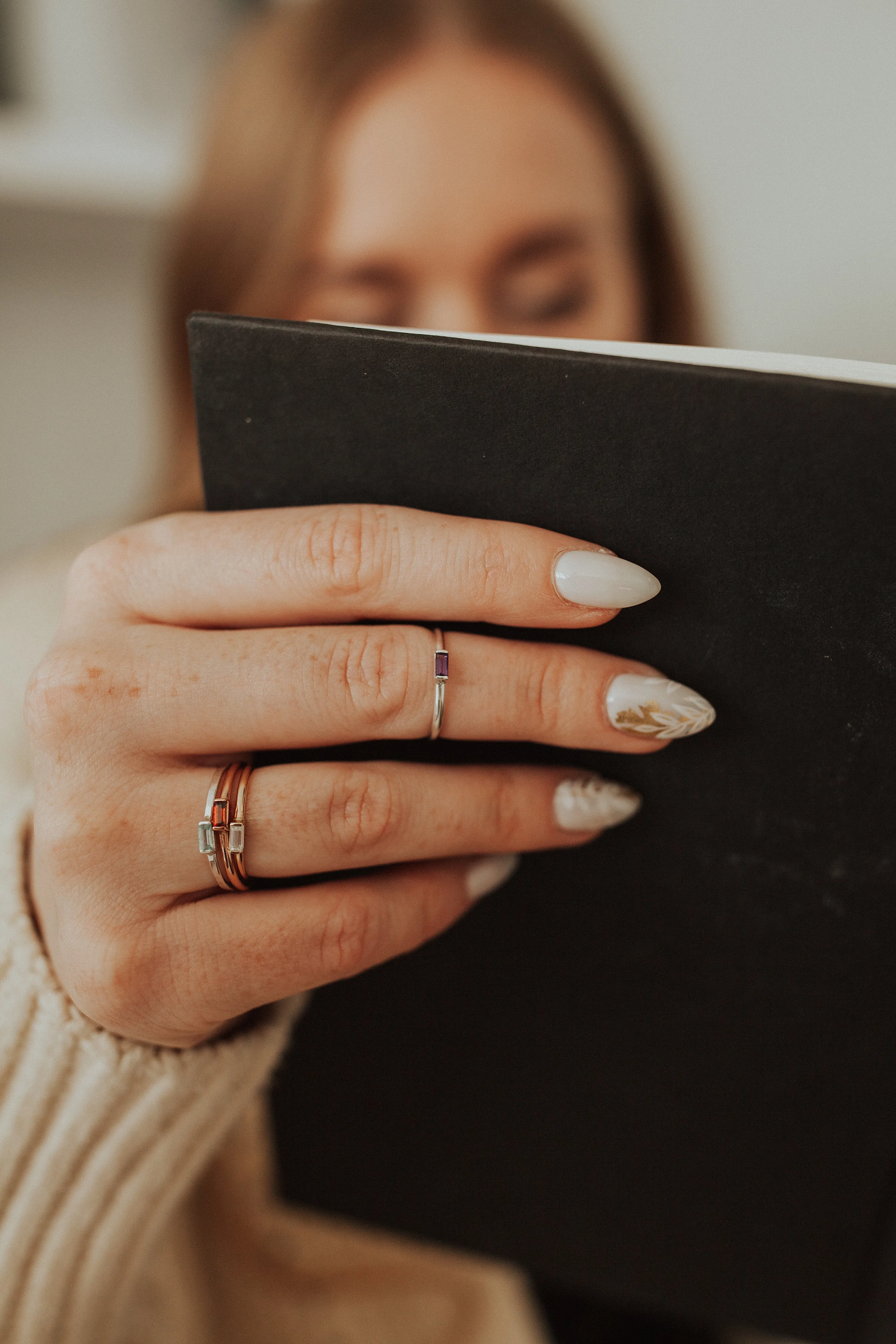Mini February Stackable Ring