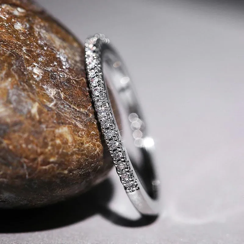 Minimalist Zircon Adorned Stackable Rings