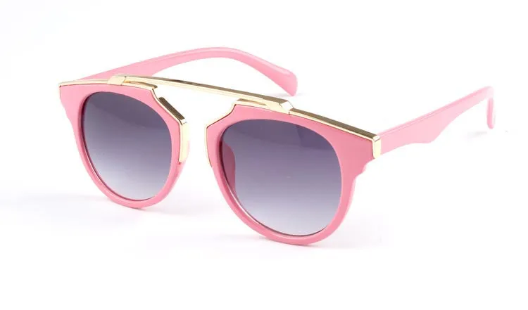 New Fashion Plastic Wrap Metal Cat Eye Glasses Vintage Sunglasses Women Men Brand Designer Coating sunglass