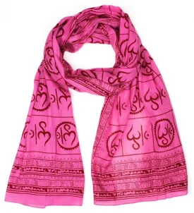New Om Prayer Scarf in Pink