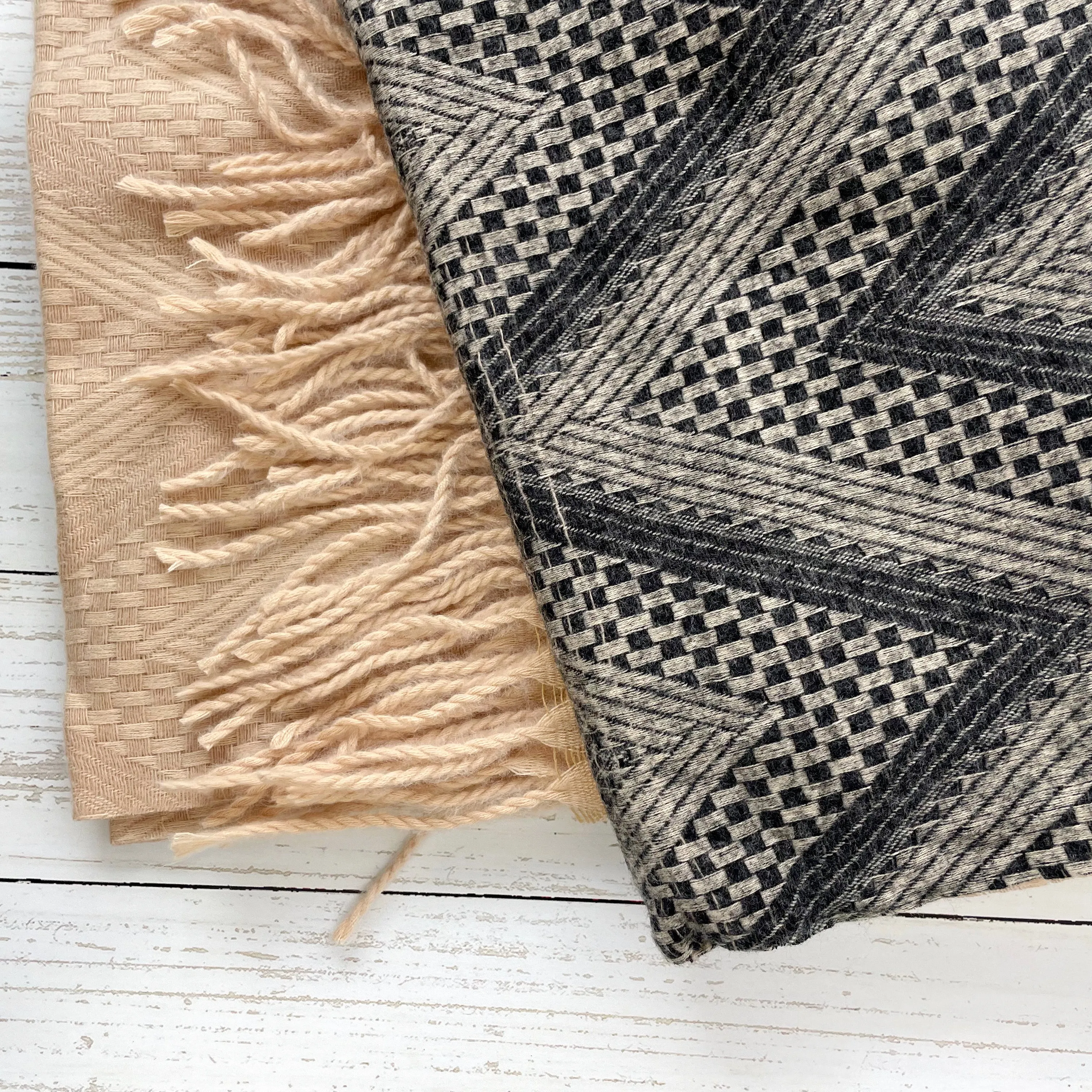 Ottilie Ombre Chevron Blanket Scarf - Camel
