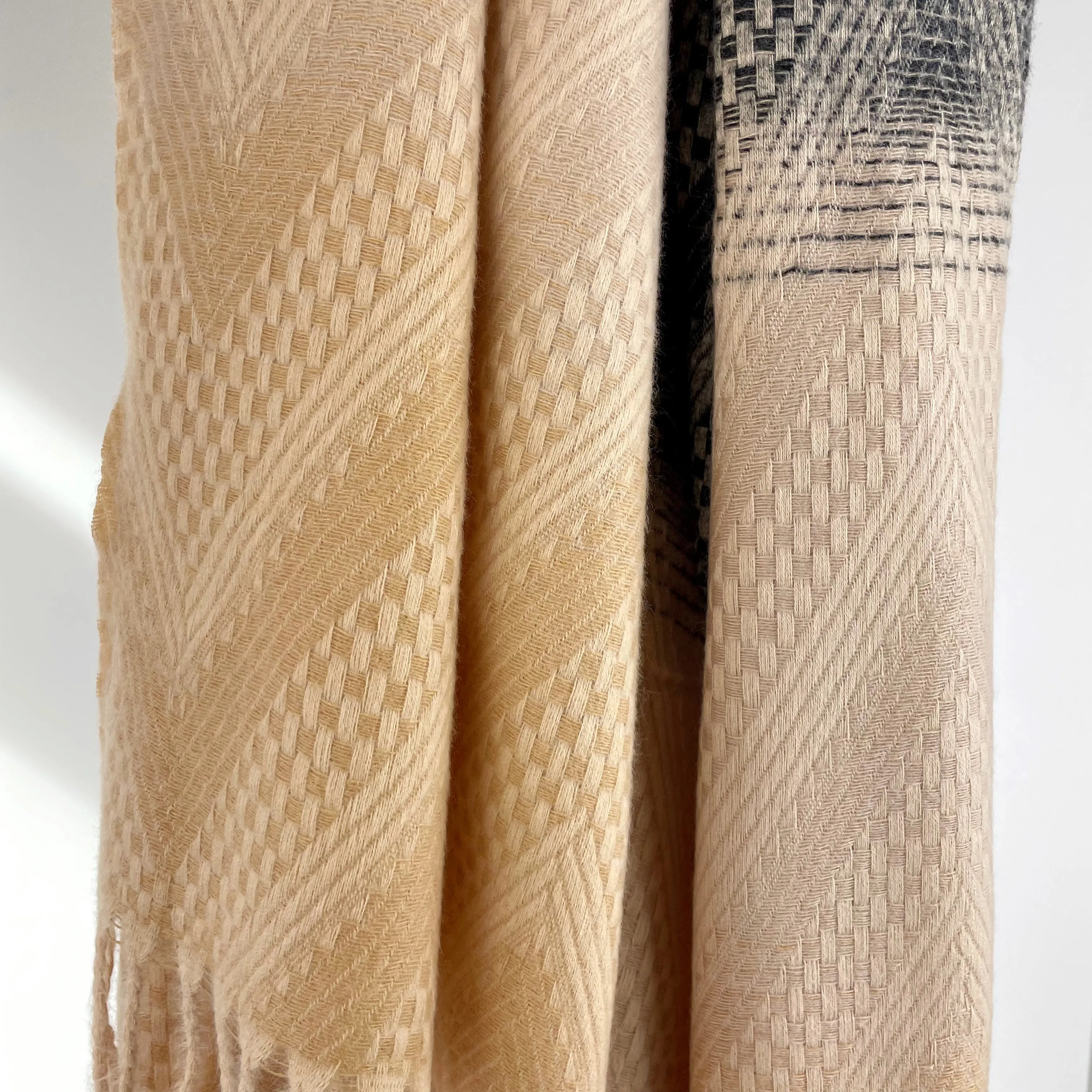 Ottilie Ombre Chevron Blanket Scarf - Camel