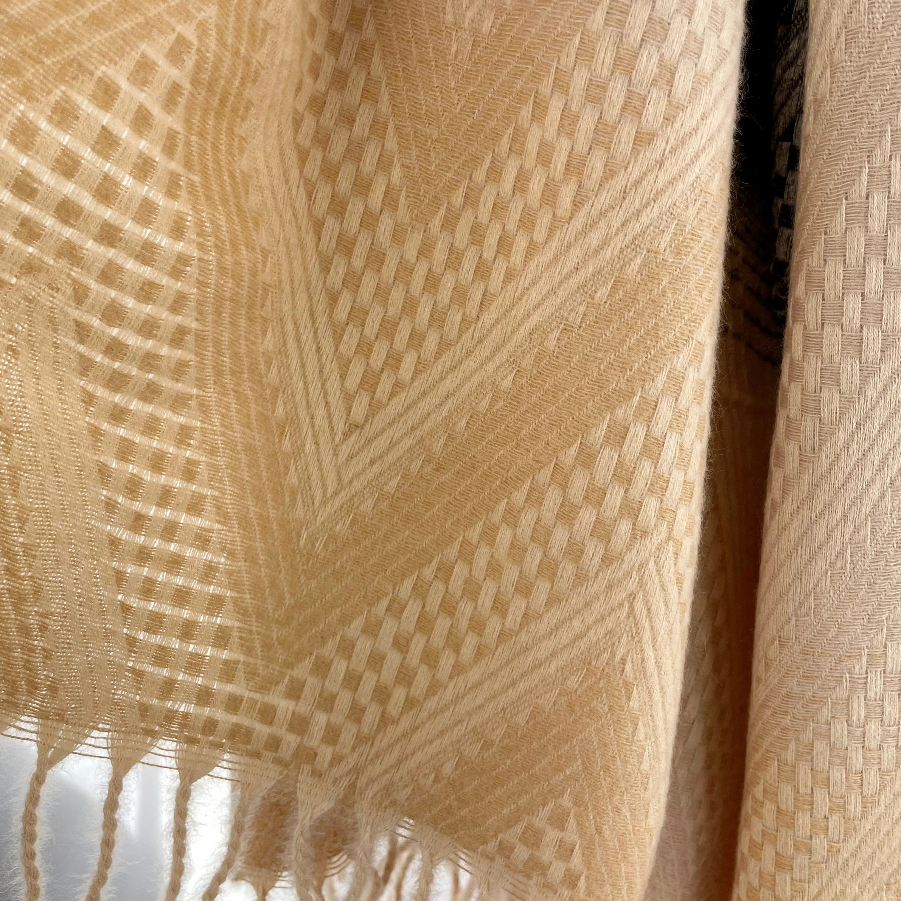 Ottilie Ombre Chevron Blanket Scarf - Camel