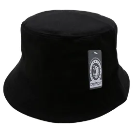 PB183 Pit Bull Plain Washed Cotton Fisherman Bucket Hats [Black]