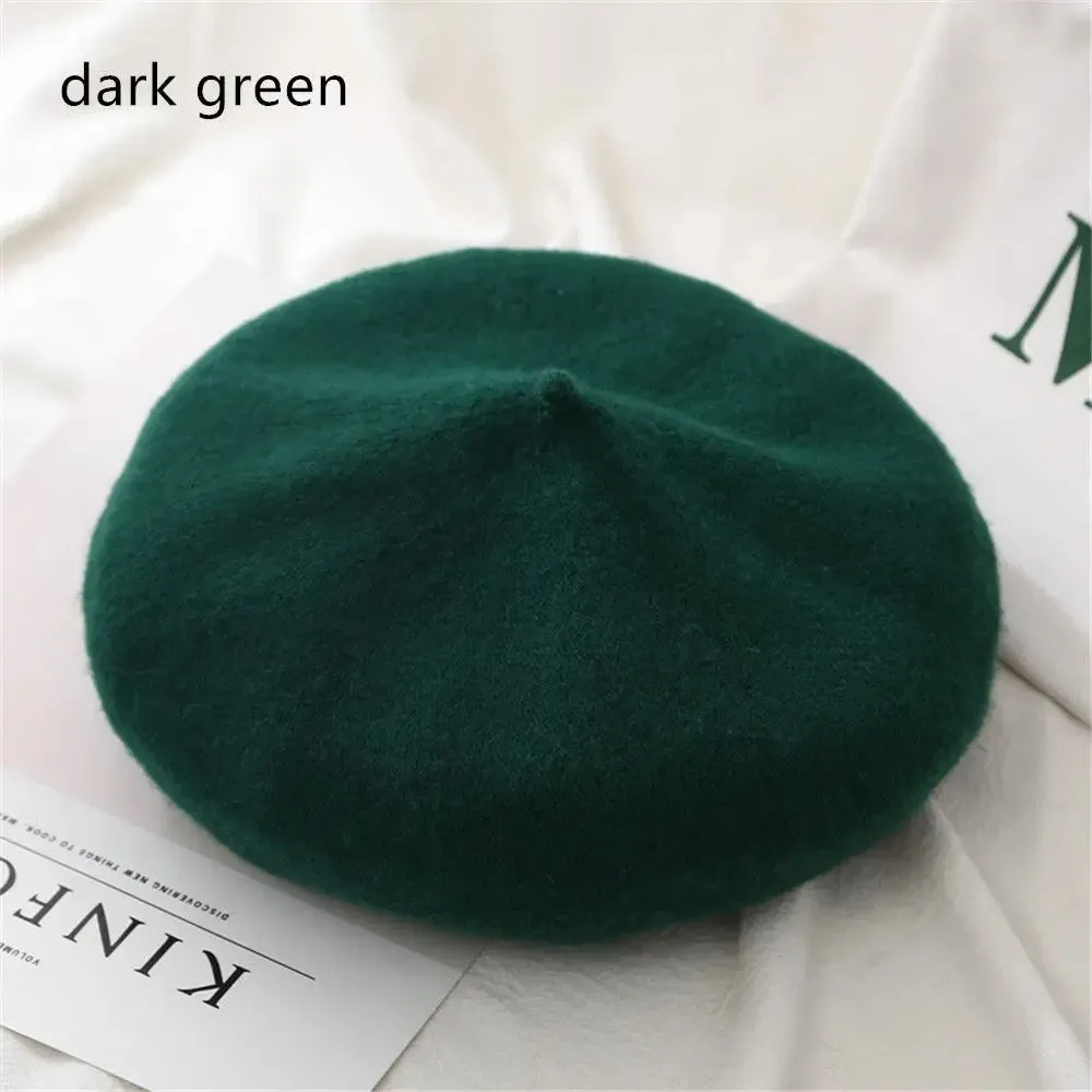 Plain Women's Wool Beret