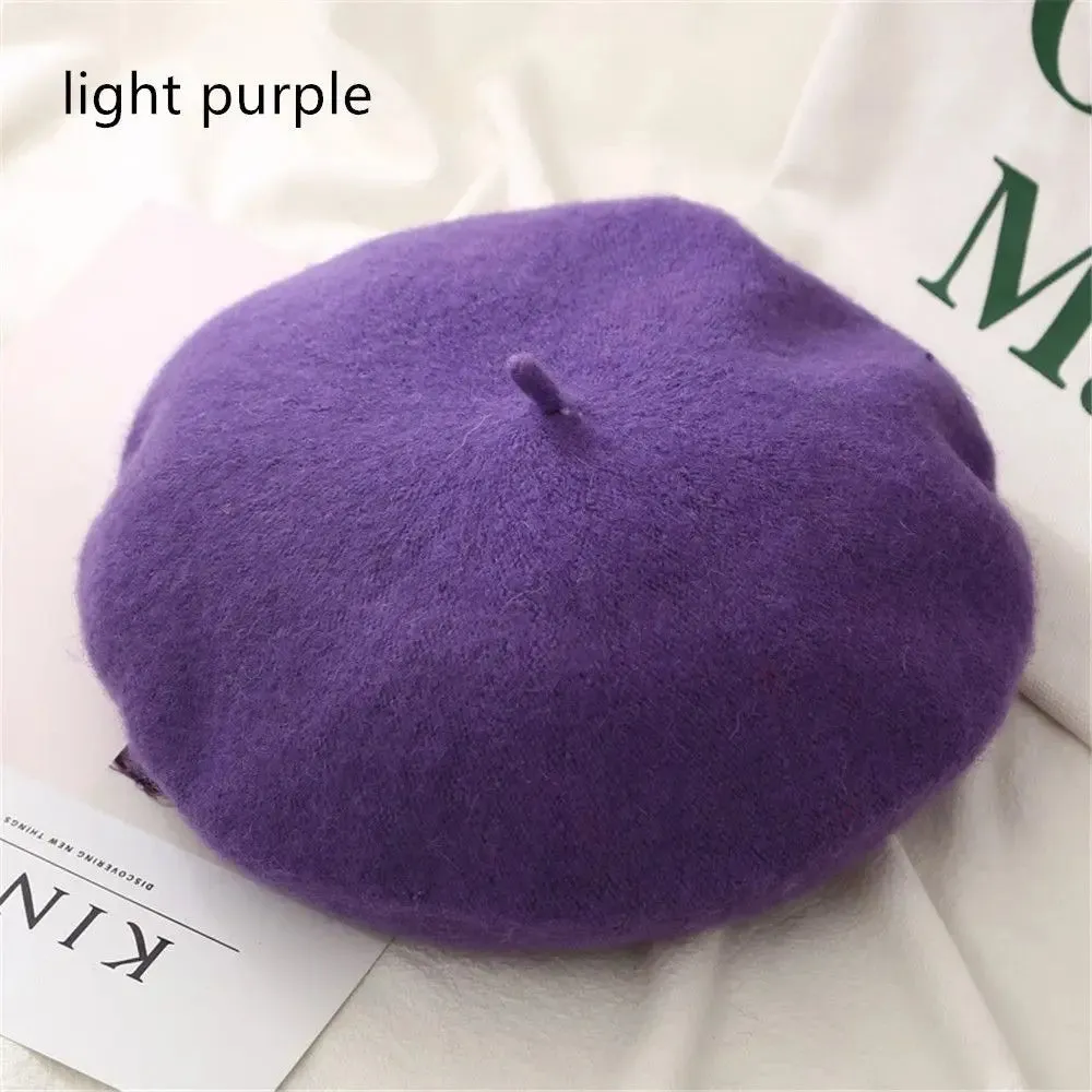Plain Women's Wool Beret