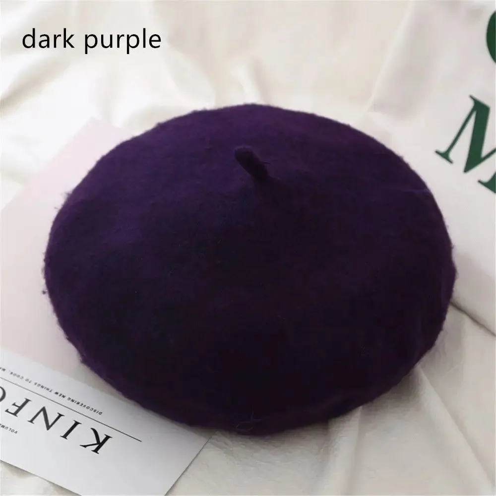 Plain Women's Wool Beret