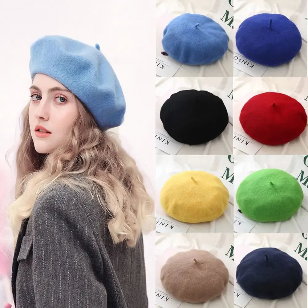 Plain Women's Wool Beret