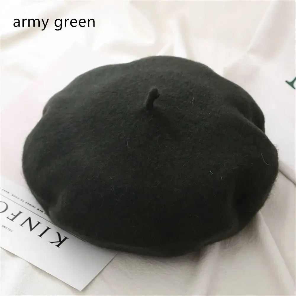 Plain Women's Wool Beret