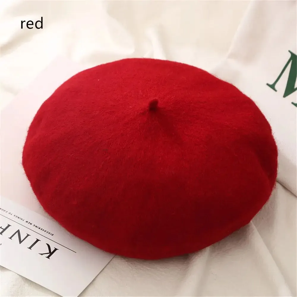 Plain Women's Wool Beret