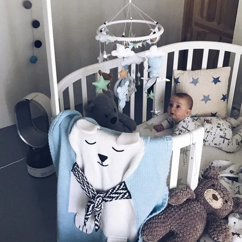 Polar Bear Baby Knitted Blanket