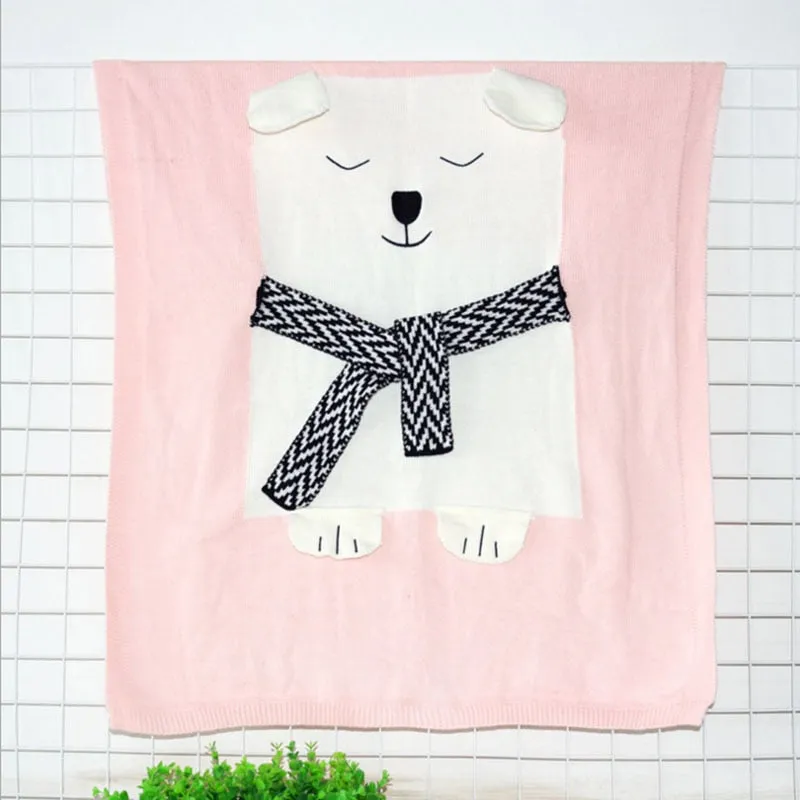 Polar Bear Baby Knitted Blanket