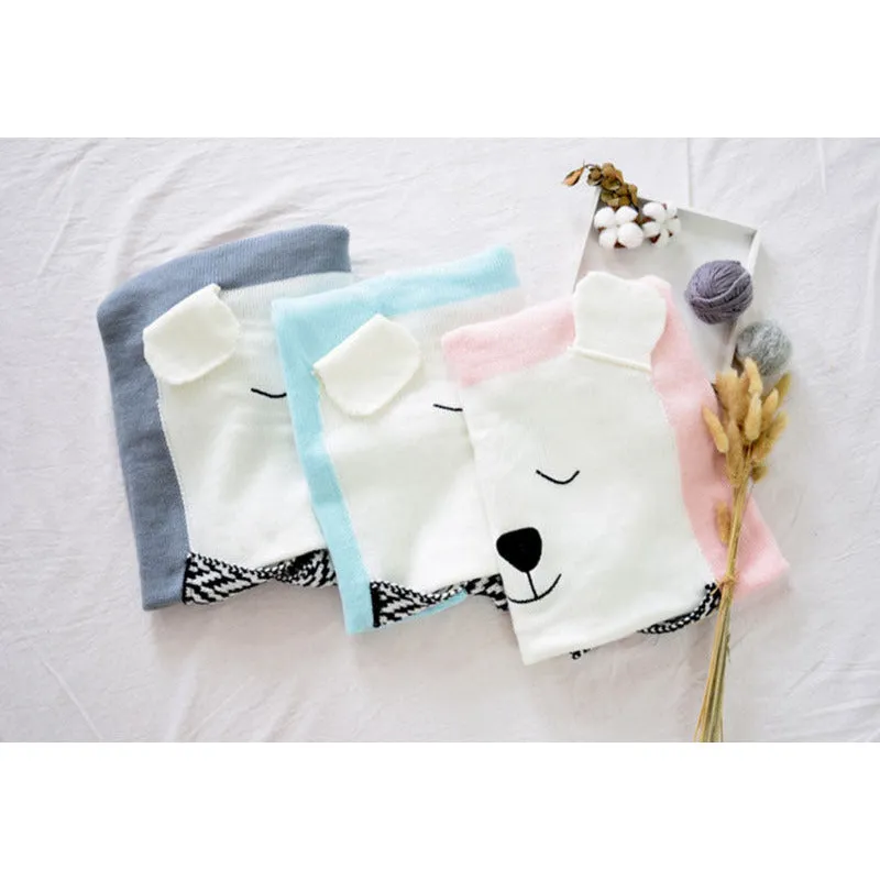 Polar Bear Baby Knitted Blanket