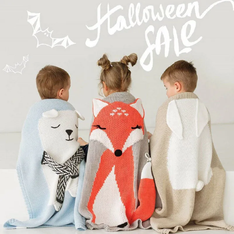 Polar Bear Baby Knitted Blanket