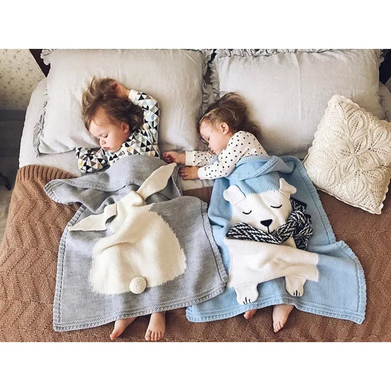 Polar Bear Baby Knitted Blanket