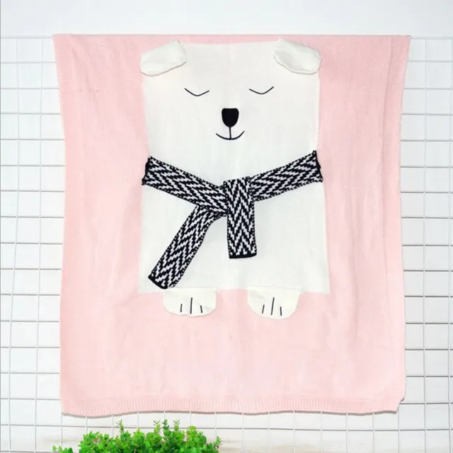 Polar Bear Baby Knitted Blanket