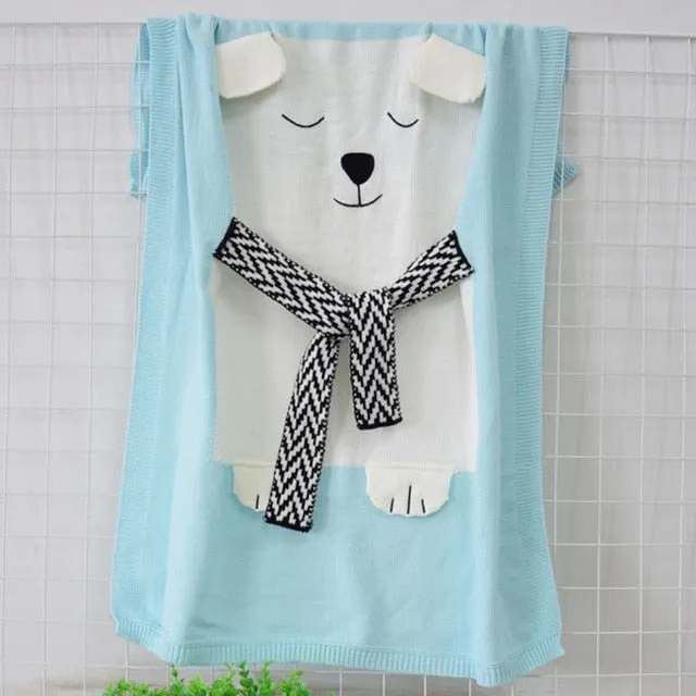 Polar Bear Baby Knitted Blanket
