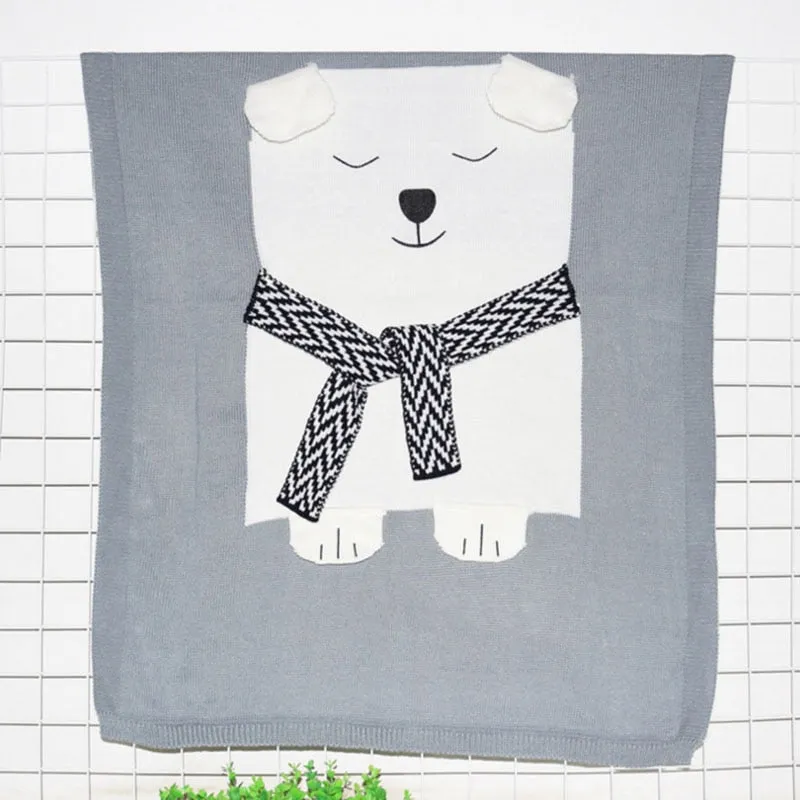 Polar Bear Baby Knitted Blanket