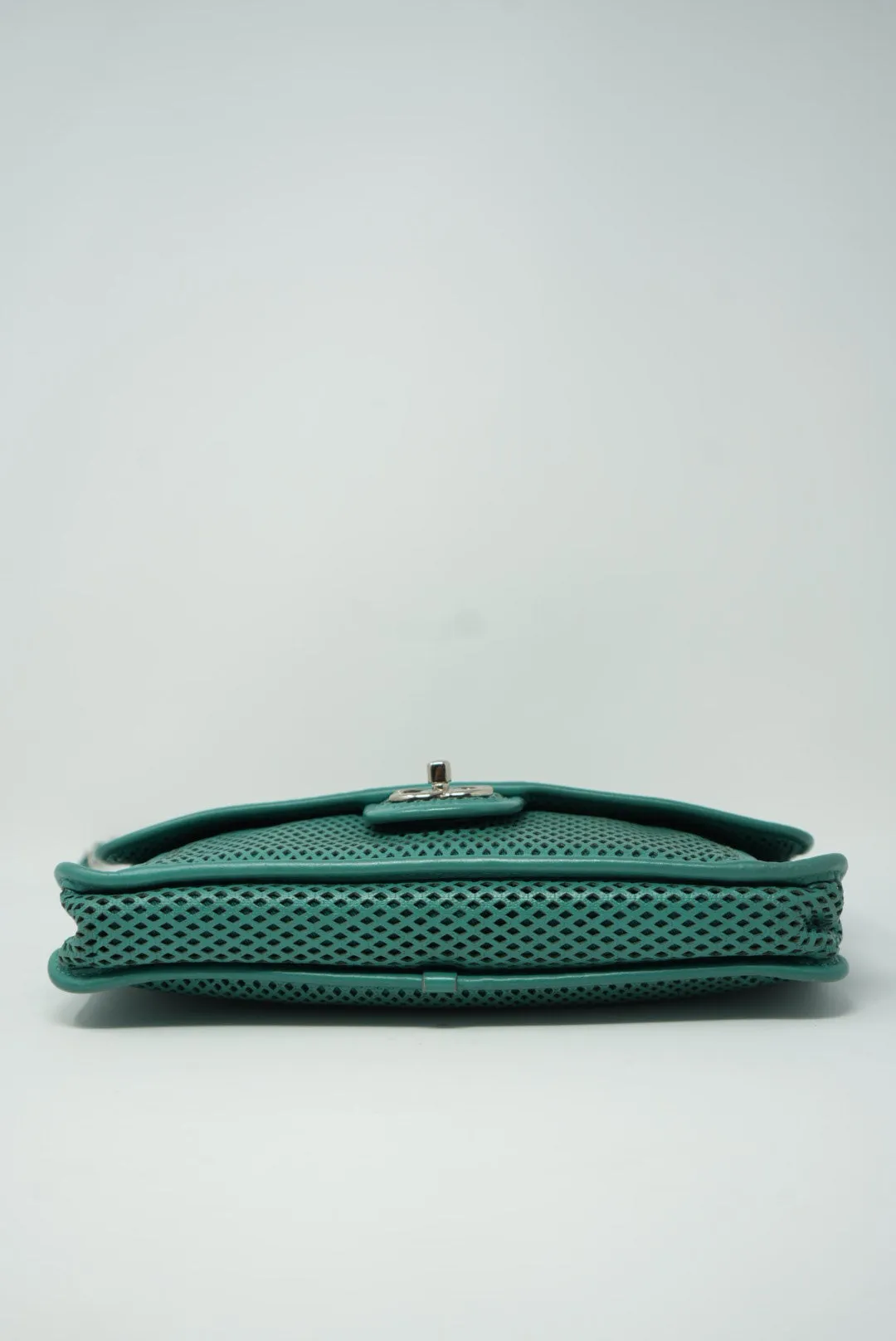 Pre-Owned Chanel Perforated Leather Classic Flap Bag Medium