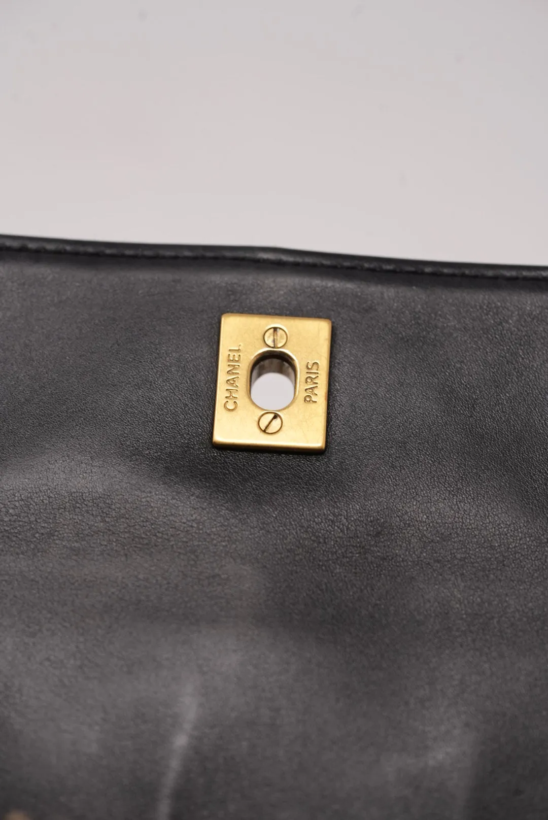 Pre-Owned CHANEL Wild Stitch Shoulder Bag Black 2003-2004