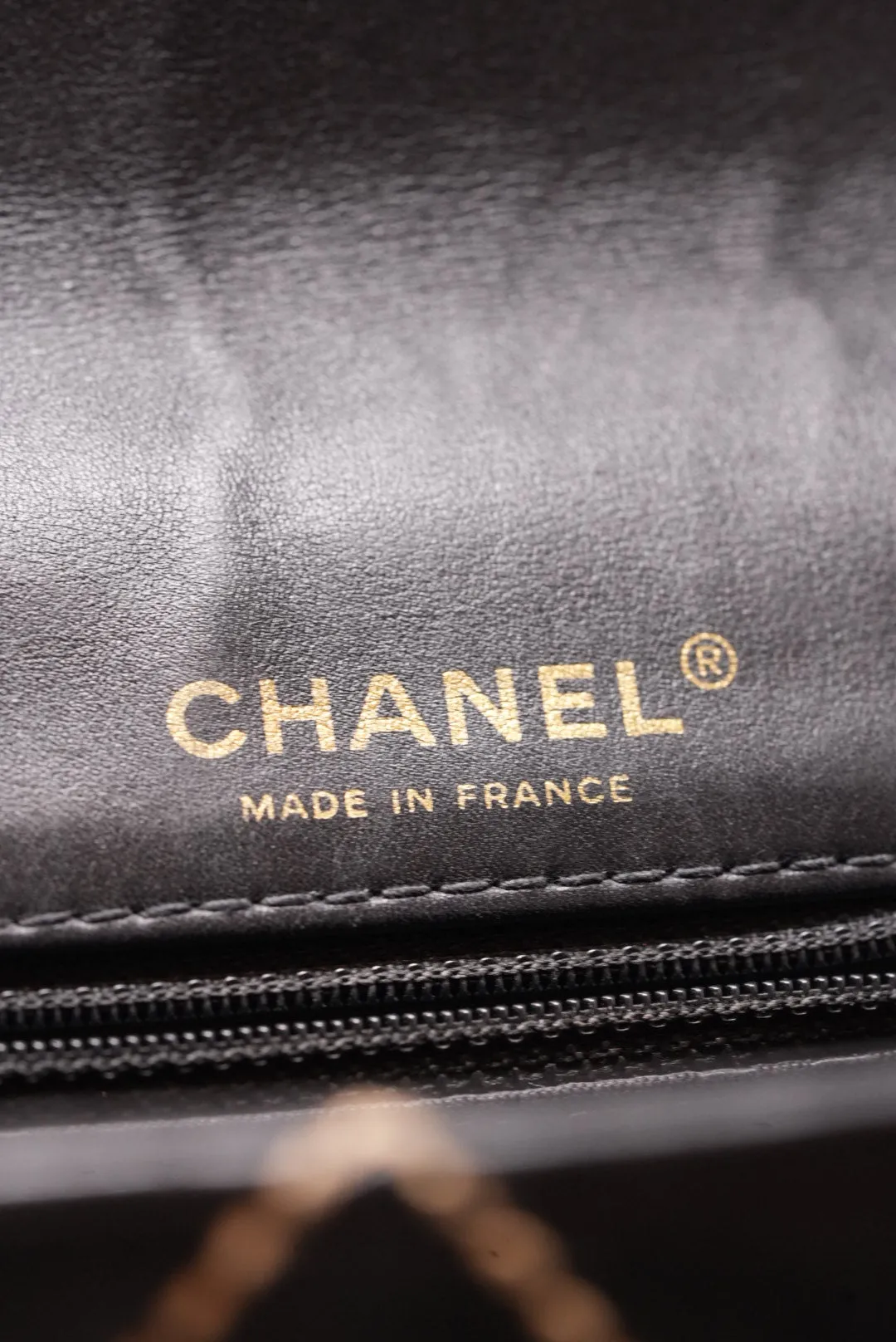 Pre-Owned CHANEL Wild Stitch Shoulder Bag Black 2003-2004