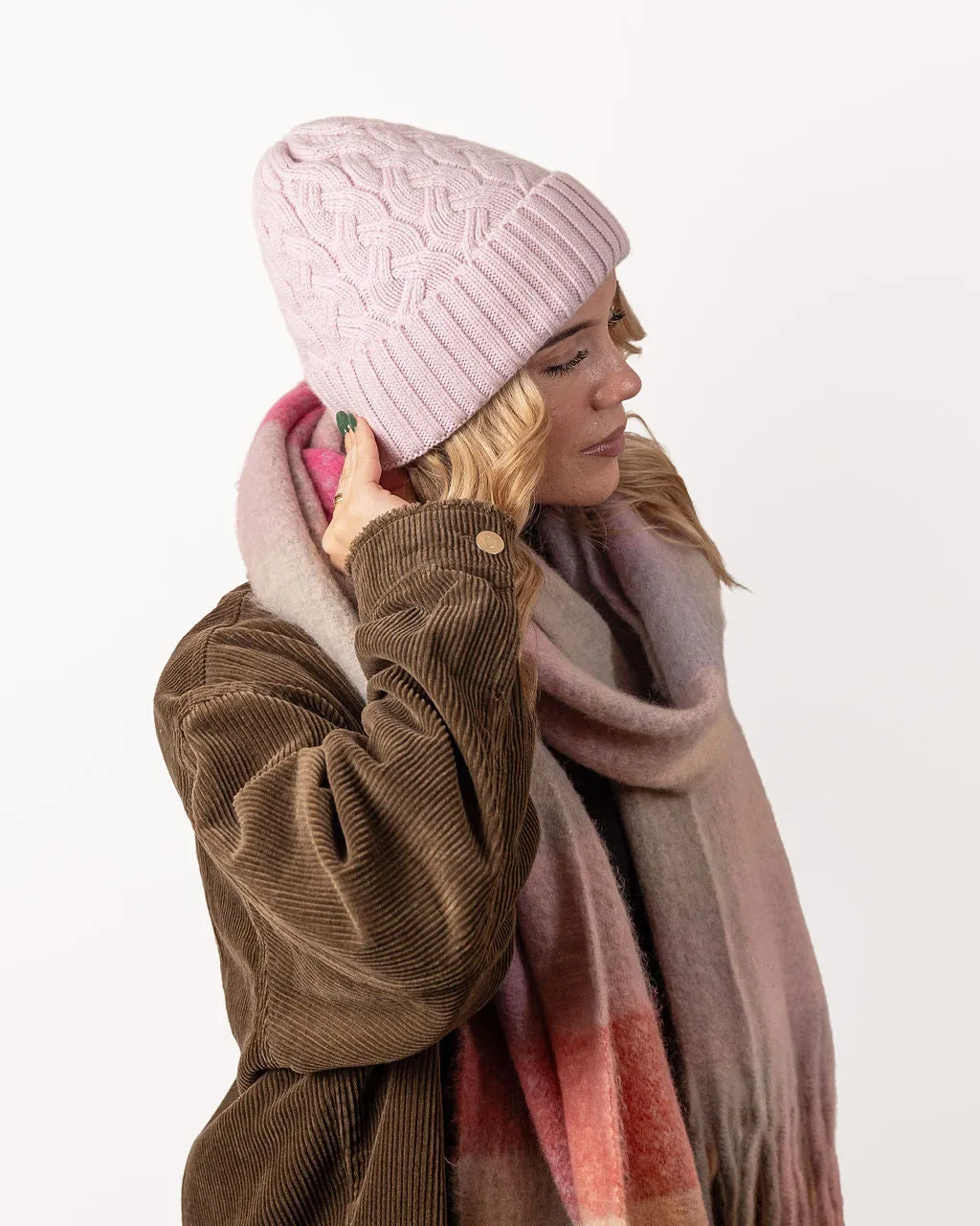 Prenelove Women's Ella Blanket Scarf - Pink Multi, Orange Multi