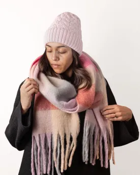 Prenelove Women's Ella Blanket Scarf - Pink Multi, Orange Multi