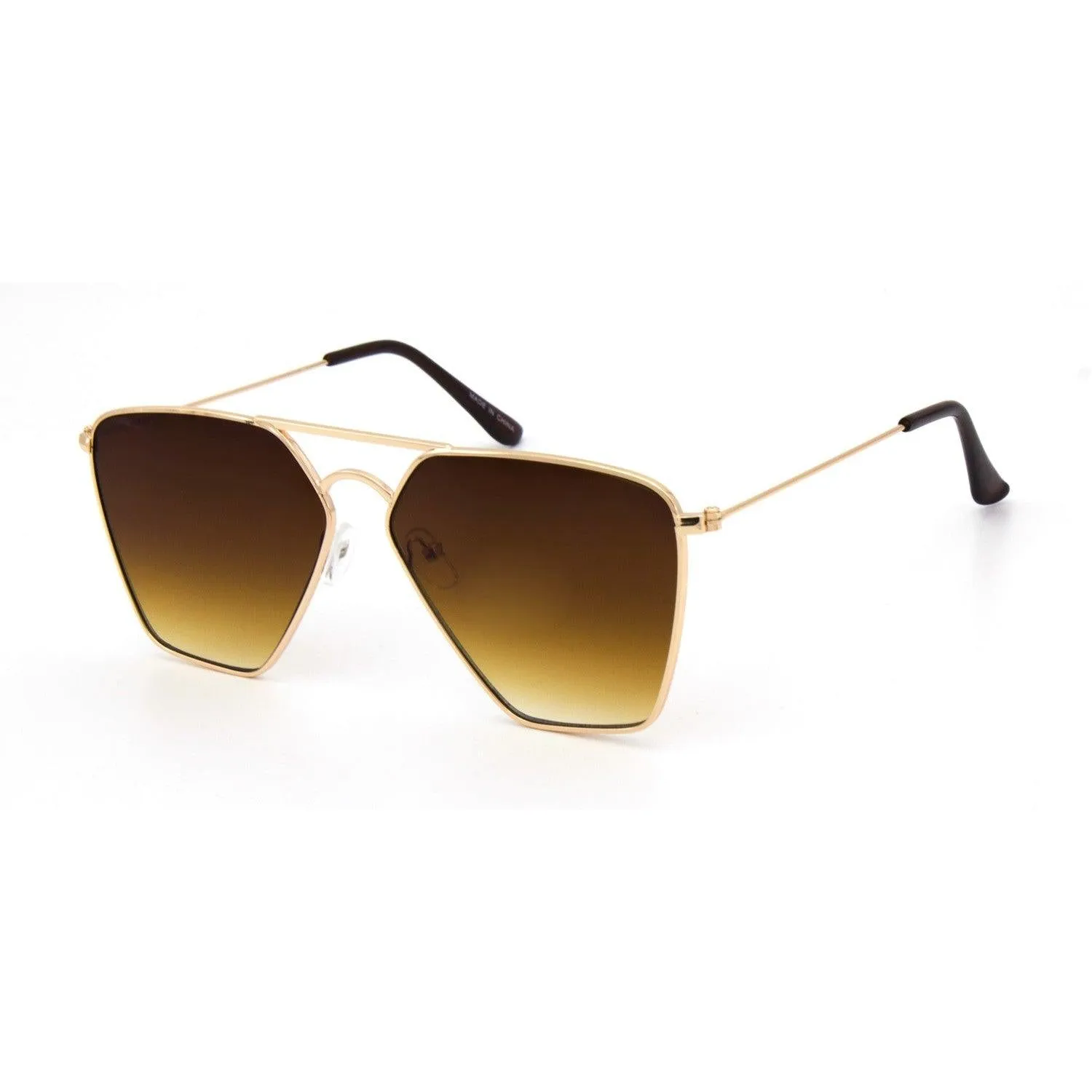 "Gemini" Oversize Metal Sunglasses