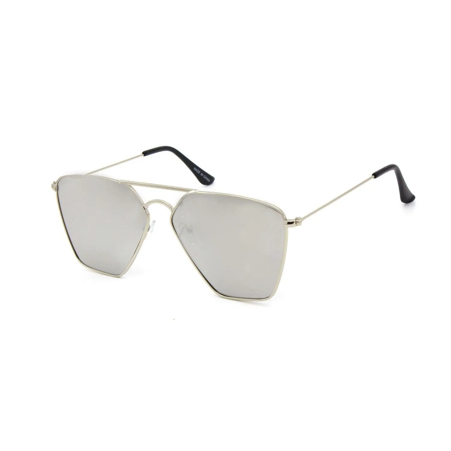 "Gemini" Oversize Metal Sunglasses