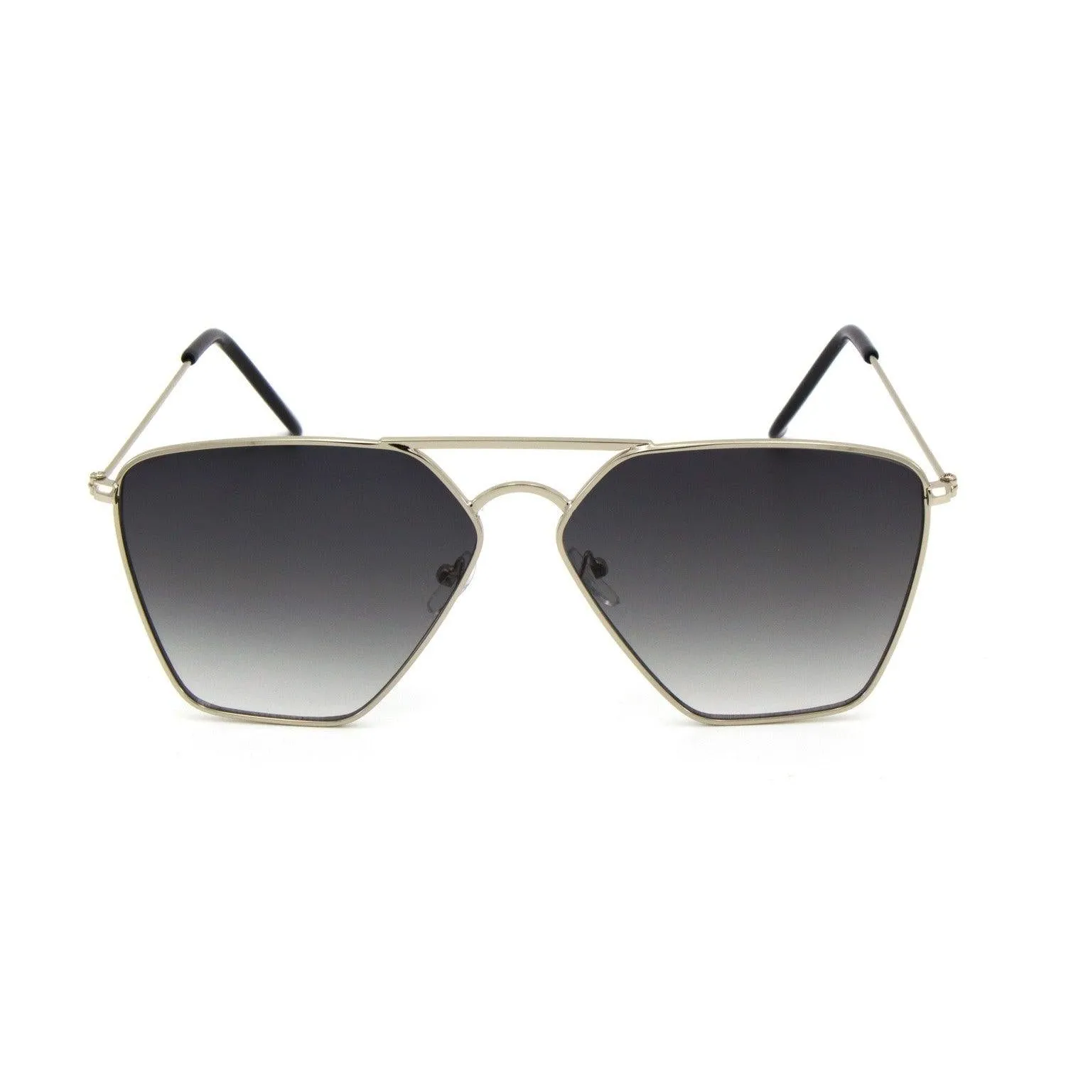 "Gemini" Oversize Metal Sunglasses