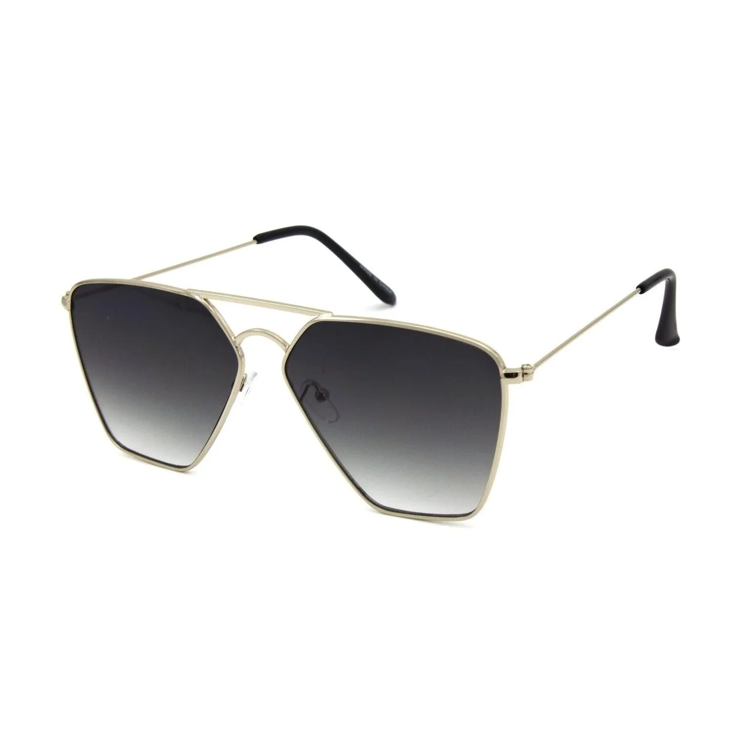 "Gemini" Oversize Metal Sunglasses
