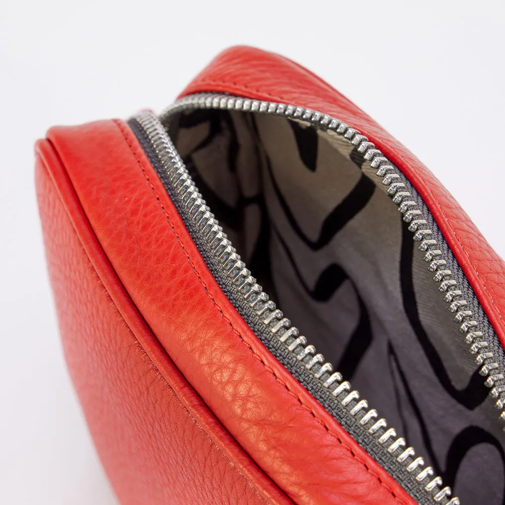 Red Quilted Mini Camera Bag