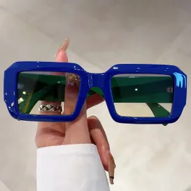 Retro Brand Design Square Candy Color Gradient Sunglasses