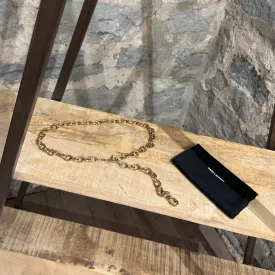 Saint Laurent Light Bronze Metal Chain Link Belt