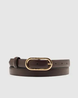 Sierra Leather Skinny Belt