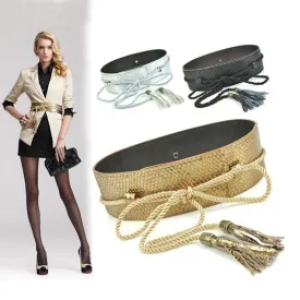 Snake Faux Leather Rope Tie Belt