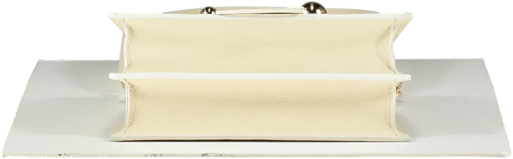 Strathberry Cream Mini Crescent Handbag