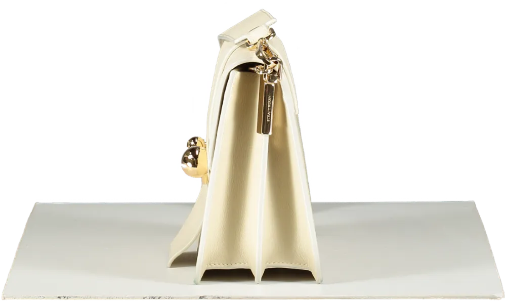 Strathberry Cream Mini Crescent Handbag
